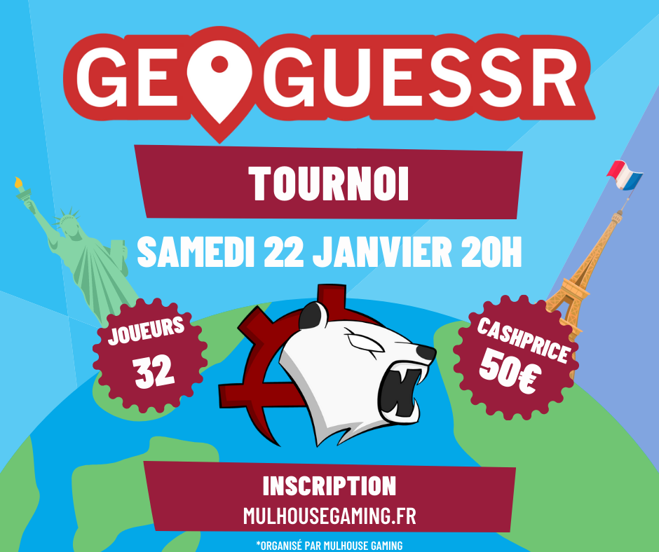 Tournoi GeoGuessr samedi 22 janvier 2022
